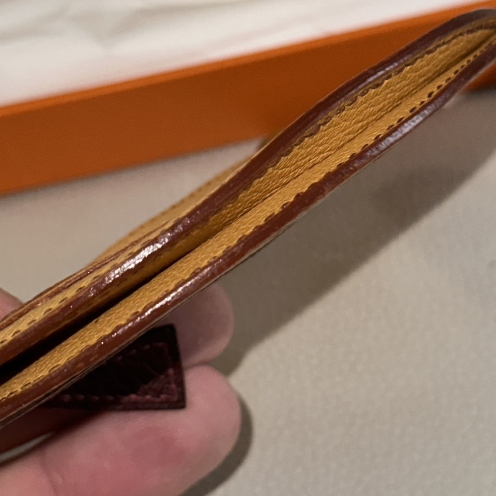 Hermes Paris banana coin purse in Yellow leather new in box - Picture 6 of 11